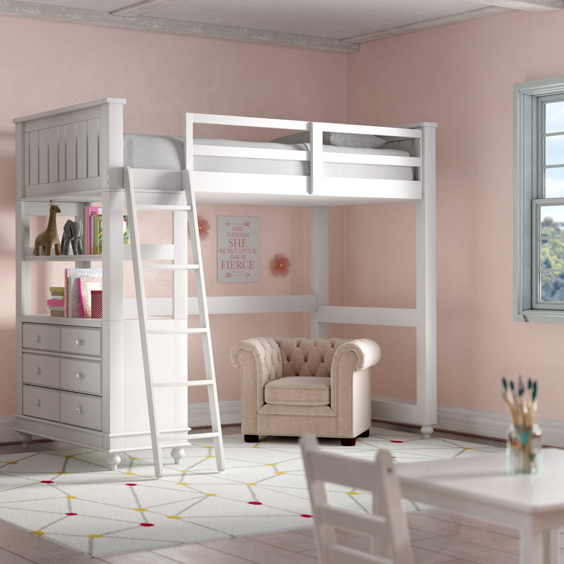 Viv + Rae Weatherspoon Twin Loft Bed with Drawers & Reviews Wayfair
